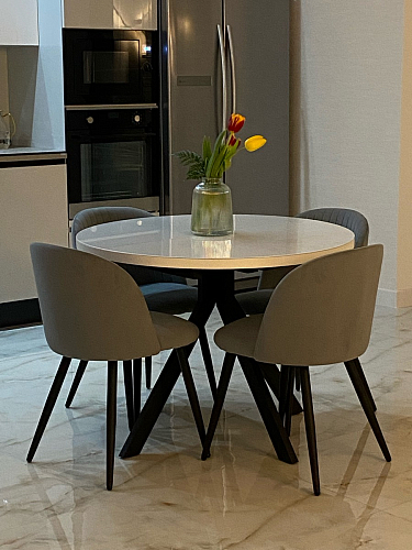 Стул на металлокаркасе Gabi gray / black фото покупателя 496