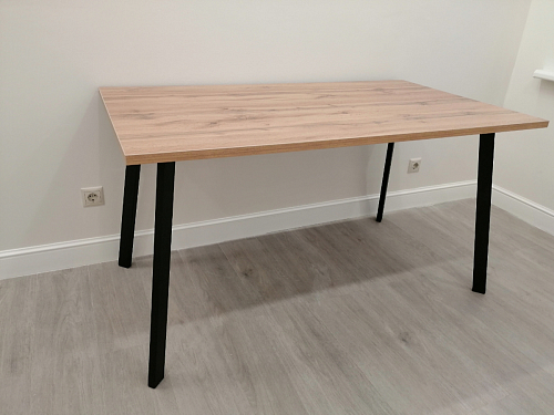 Стол Тринити Лофт 120 32 мм дуб галифакс табако / черный матовый фото покупателя 352