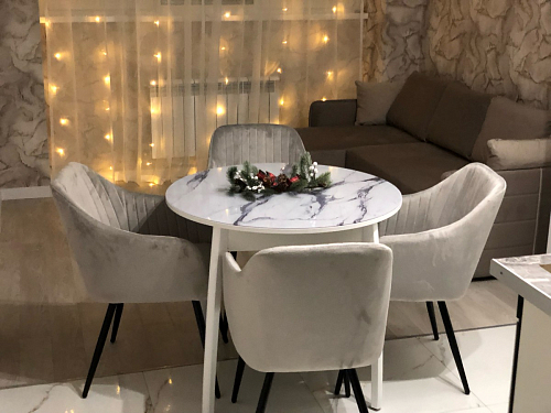 Стул на металлокаркасе Slam dark beige фото покупателя 15