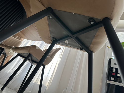 Стул на металлокаркасе Седа К латте / черный фото покупателя 191