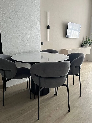 Деревянный стол Барел 89 белый / золото фото покупателя 3