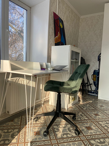 Кресло Келми 1  / AV 245 белый каркас синий микровелюр (neo 25) фото покупателя 16