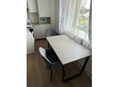 Деревянный стол Лота Лофт 120(160)х75 черный матовый / бетон светлый фото покупателя 126