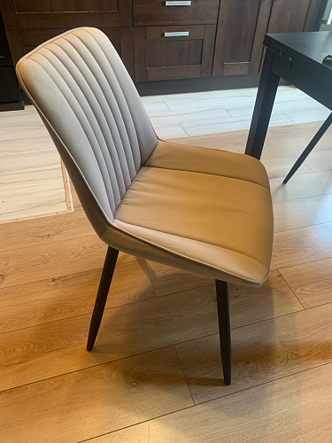 Стул на металлокаркасе Седа 360 К латте (velutto 08) / белый фото покупателя 8