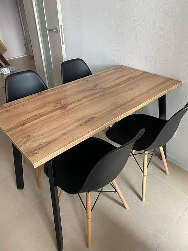 Стол Тринити Лофт 120 32 мм дуб галифакс табако / черный матовый фото покупателя 109