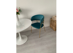 Стул на металлокаркасе Kamelia зеленый / золото фото покупателя 4