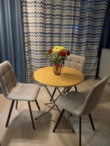 Комплект стульев Чилли 2 шт бежевый / черный фото покупателя 301