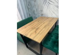 Стол Лота Лофт 120 25 мм дуб делано темный / черный матовый фото покупателя 836