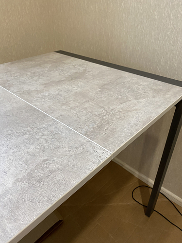 Стол Центавр 120(160)х70х75 файерстоун / черный матовый фото покупателя 85