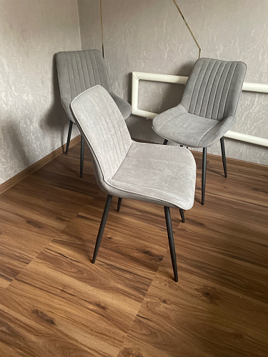 Стул на металлокаркасе Седа 360 К латте (velutto 08) / белый фото покупателя 170