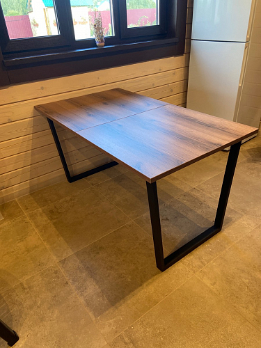 Стол Лота Лофт 140 25 мм черный матовый / бетон фото покупателя 419