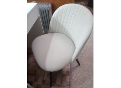 Стул на металлокаркасе Gabi 1 бежевый / черный с серебряными наконечниками фото покупателя 145