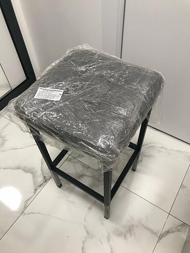 Барный стул Лофт микровелюр катания блэк / черный матовый фото покупателя 165