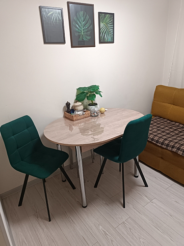 Стул на металлокаркасе Чилли К светло-серый велюр / черный каркас фото покупателя 1222