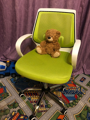 Компьютерное кресло Ergoplus белое / голубое фото покупателя 6