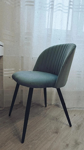 Стул на металлокаркасе Gabi dark beige / black / silver фото покупателя 941