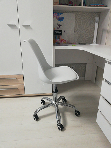 Компьютерное кресло Kolin с подушкой clear / white фото покупателя 84