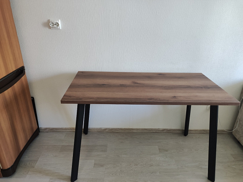 Стол Тринити Лофт 120 32 мм бетон / черный матовый фото покупателя 223