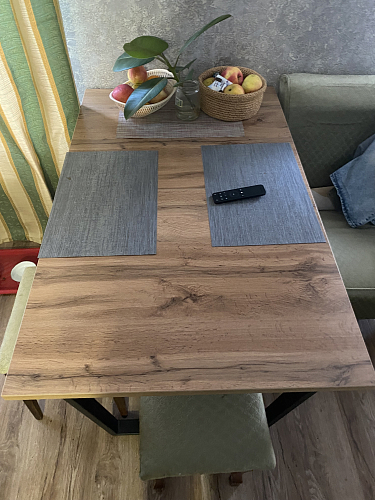 Деревянный стол Лота Лофт 140х80 черный матовый / бетон светлый фото покупателя 1003