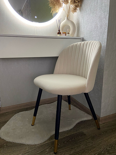 Стул на металлокаркасе Gabi 1 light blue / black / gold фото покупателя 881