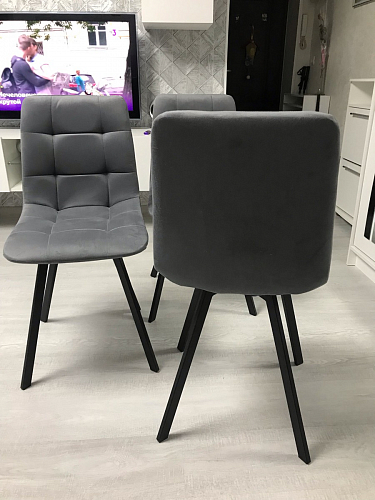 Стул на металлокаркасе Чилли черный / зеленый фото покупателя 763