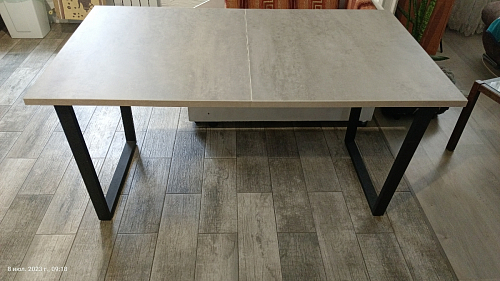 Стол Лота Лофт 140 25 мм черный матовый / бетон фото покупателя 554