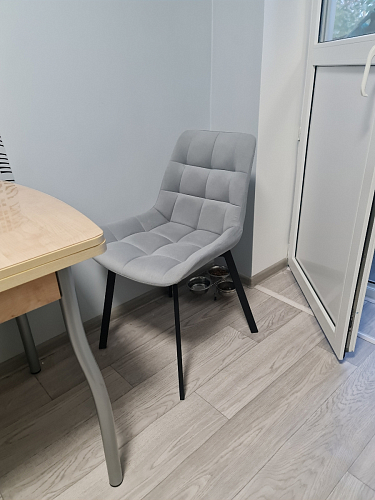 Стул на металлокаркасе Челси морская волна / черный фото покупателя 78