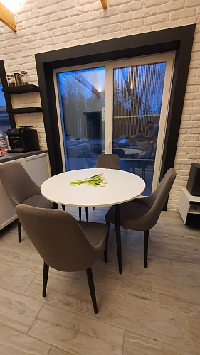 Стул на металлокаркасе Kora green / black фото покупателя 257