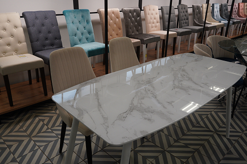 Стул на металлокаркасе Kora dark gray / black из шоурума 11