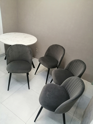 Стул на металлокаркасе Gabi 1 light purple / black фото покупателя 382