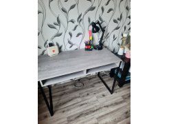 Письменный стол Леон Лофт дуб делано светлый / белый матовый фото покупателя 48