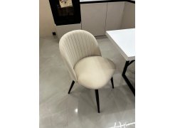 Стул на металлокаркасе Gabi 1 бежевый / черный с серебряными наконечниками фото покупателя 397