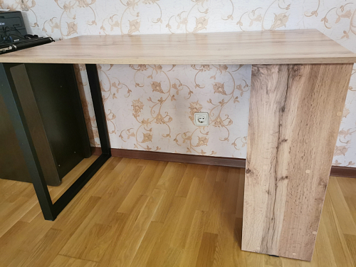 Письменный стол Битти Лофт 116х60х75 дуб делано светлый / белый матовый фото покупателя 68