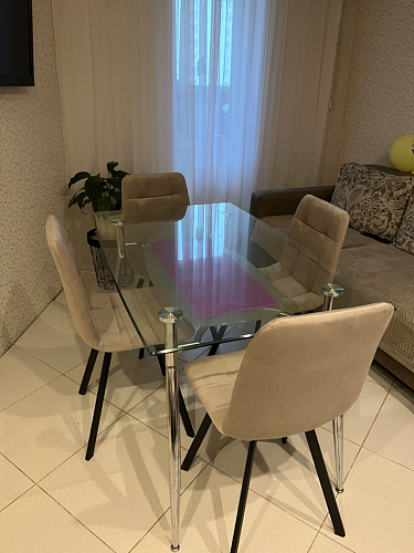 Стул на металлокаркасе Чилли черный / зеленый фото покупателя 1231