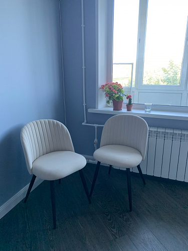 Стул на металлокаркасе Gabi 1 line light blue / black фото покупателя 183