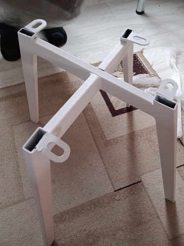 Стул на металлокаркасе Чилли синяя ткань / белый фото покупателя 950