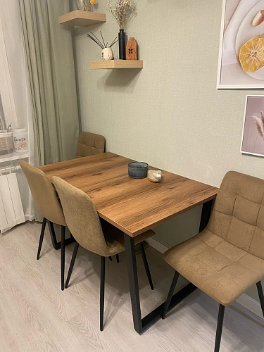 Стол Лота Лофт 120 25 мм сабия / белый матовый фото покупателя 331