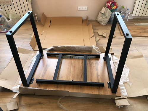 Стол раскладной Лота Лофт 120 25 мм юта / черный матовый фото покупателя 423