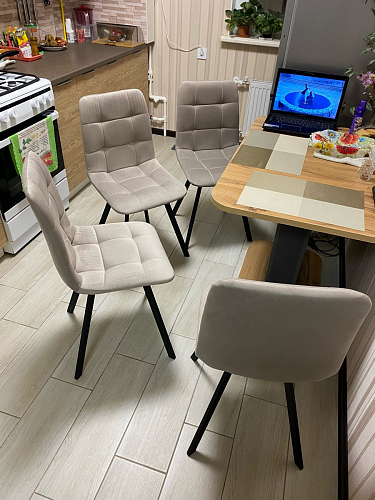 Стул на металлокаркасе Чилли синий / белый фото покупателя 1129