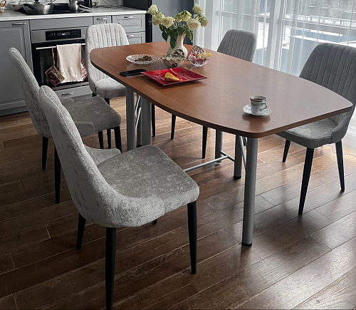 Стул на металлокаркасе Kora gray / black фото покупателя 360