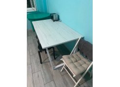 Стол Лота Лофт 140 25 мм юта / белый матовый фото покупателя 146