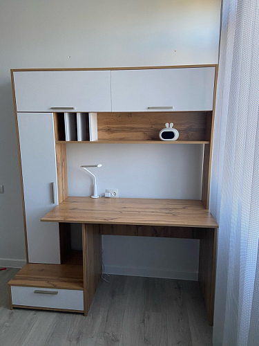 Письменный стол Лайт 03.243 дуб золотой (craft) / белый премиум фото покупателя 60