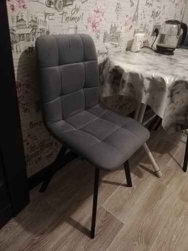 Стул на металлокаркасе Чилли синий / белый фото покупателя 364