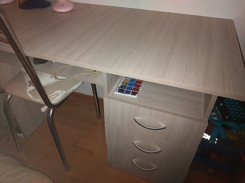 Стол письменный Бриз МДФ волна лайм / ясень светлый фото покупателя 147