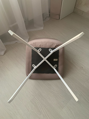 Стул на металлокаркасе Чилли синяя ткань / белый фото покупателя 599