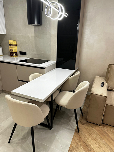 Стул на металлокаркасе Gabi latte / gold / black фото покупателя 398