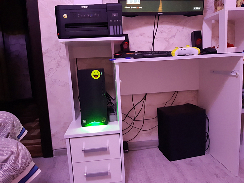 Стол компьютерный Джаз-24 правый венге фото покупателя 45