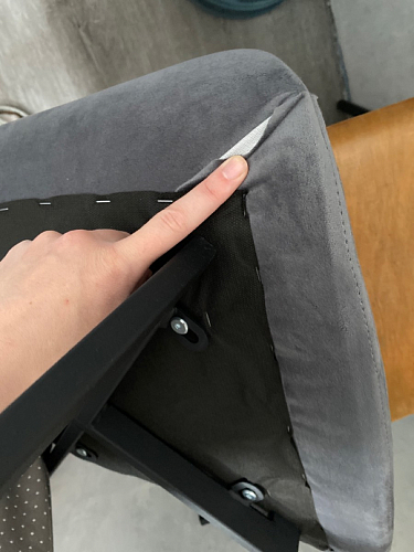 Стул на металлокаркасе Челси морская волна / черный фото покупателя 87