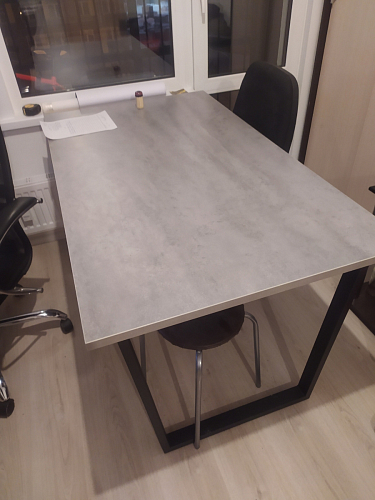 Деревянный стол Лота Лофт 120х75 белый матовый / дуб крафт золотой фото покупателя 893