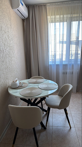 Стул на металлокаркасе Gabi dark beige / black / silver фото покупателя 365